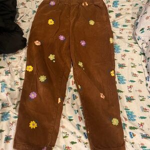 Corduroy flower pants